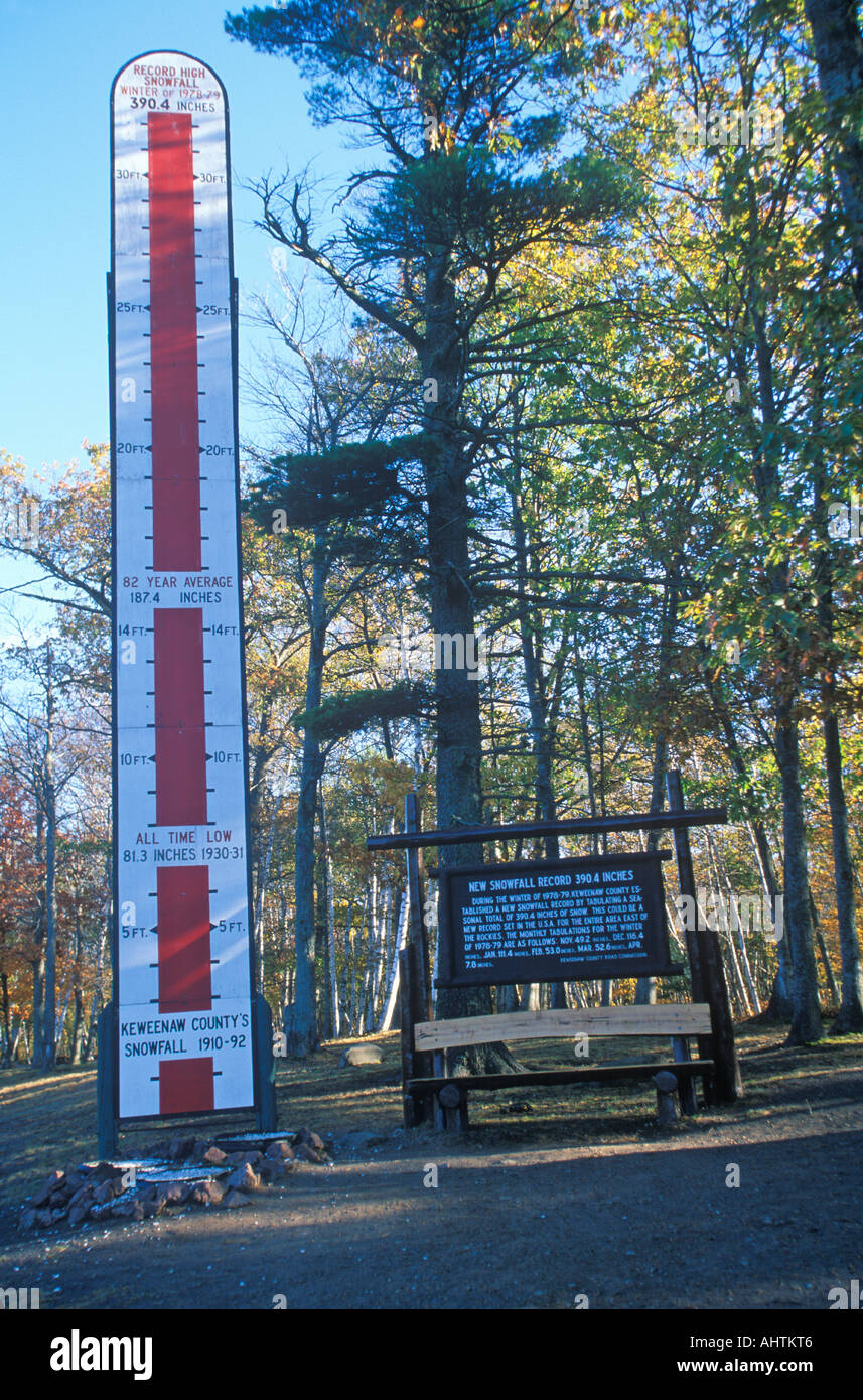 Record 390 snowfall in Keweenaw County Upper Peninsula MI Stock Photo Alamy