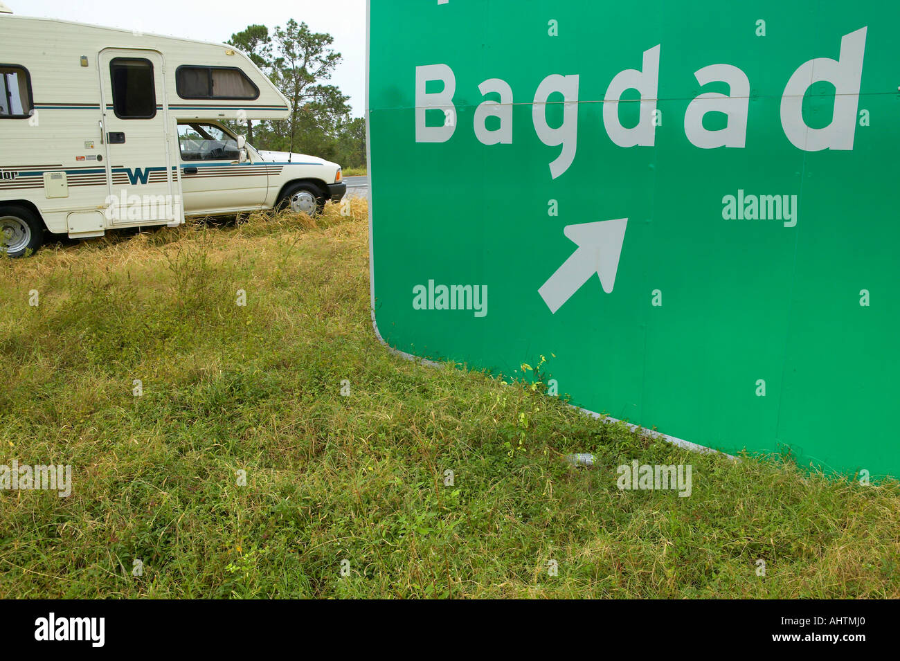 Bagdad florida freeway sign joe hires stock photography and images Alamy
