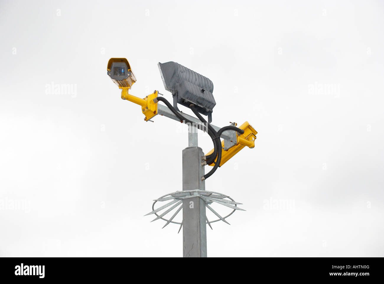 CCTV Security camera's in a railway station car park in Manchester