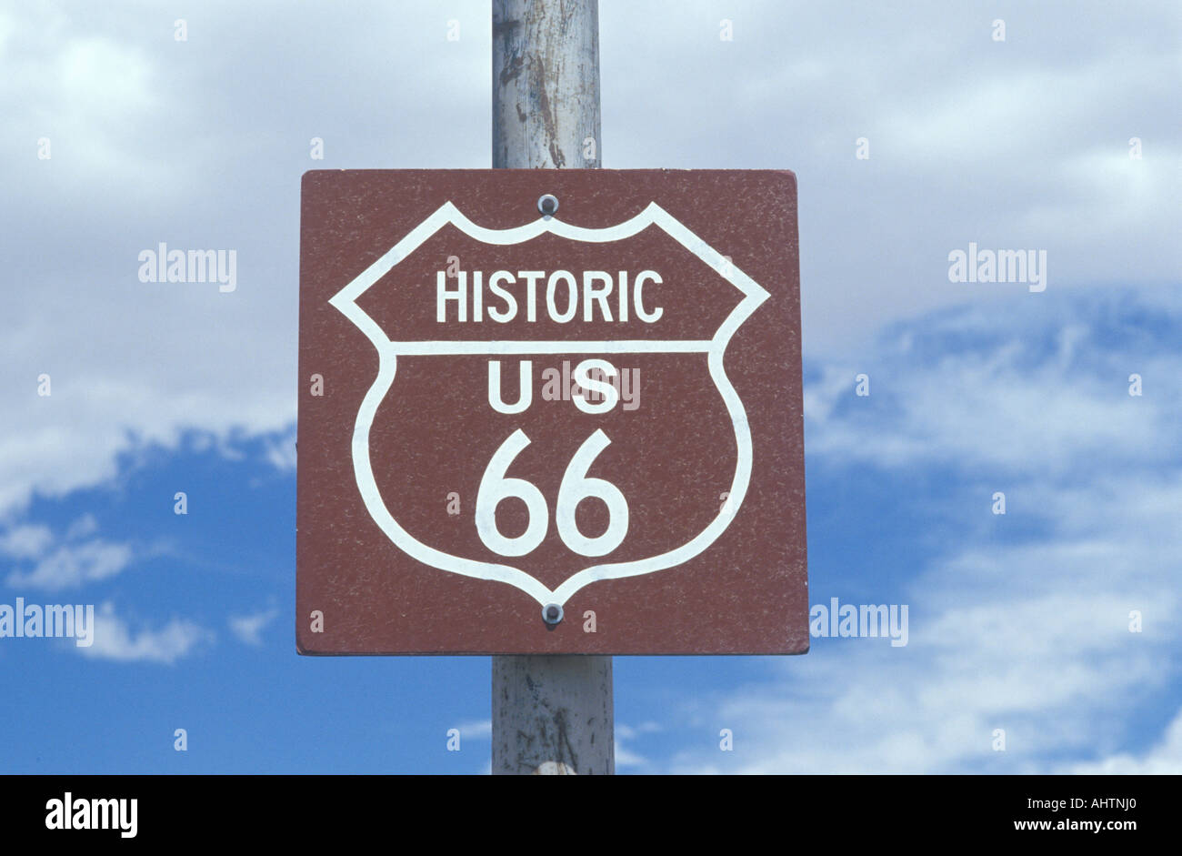 A historic route 66 sign Stock Photo - Alamy