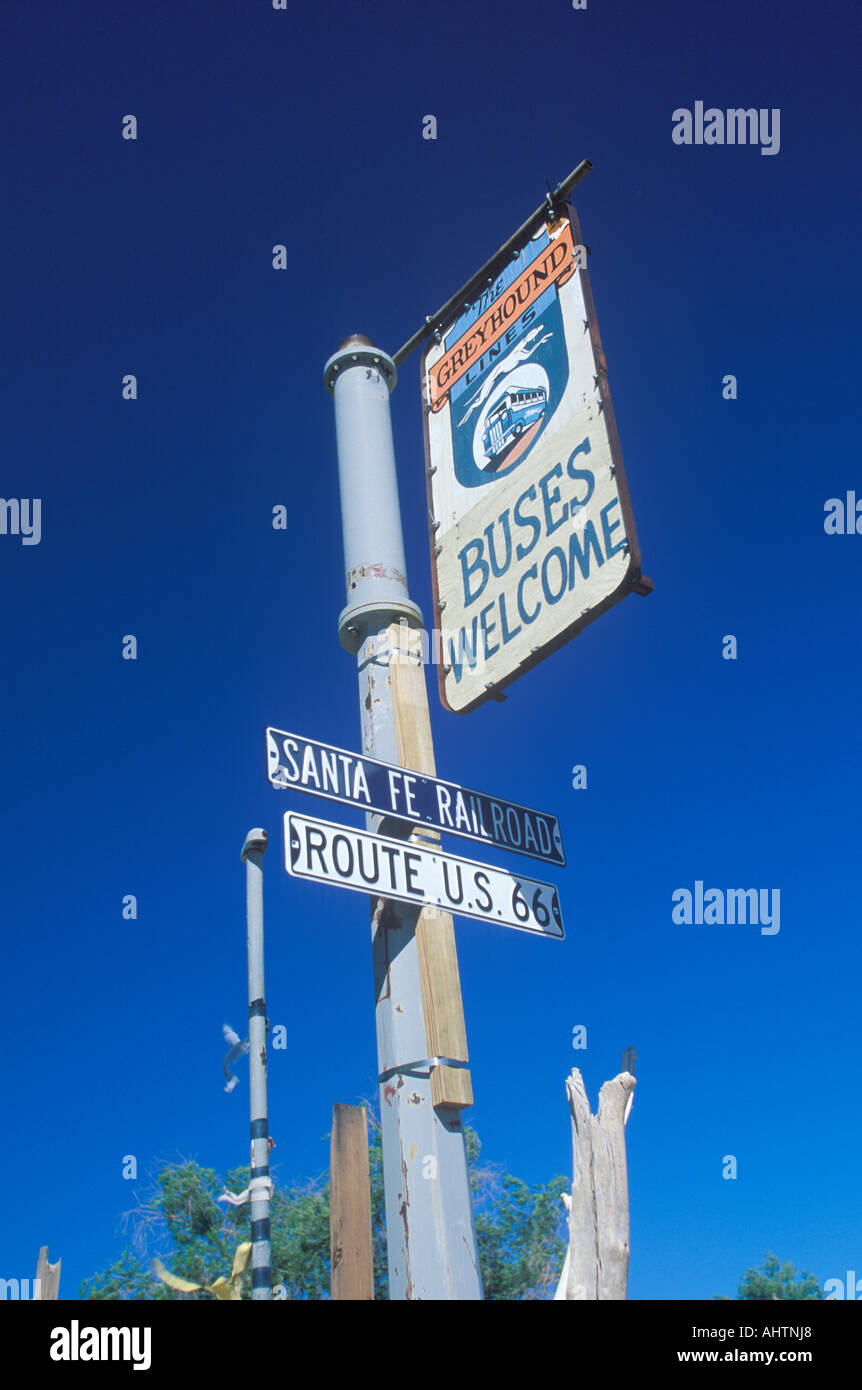 A vertical route 66 sign Stock Photo