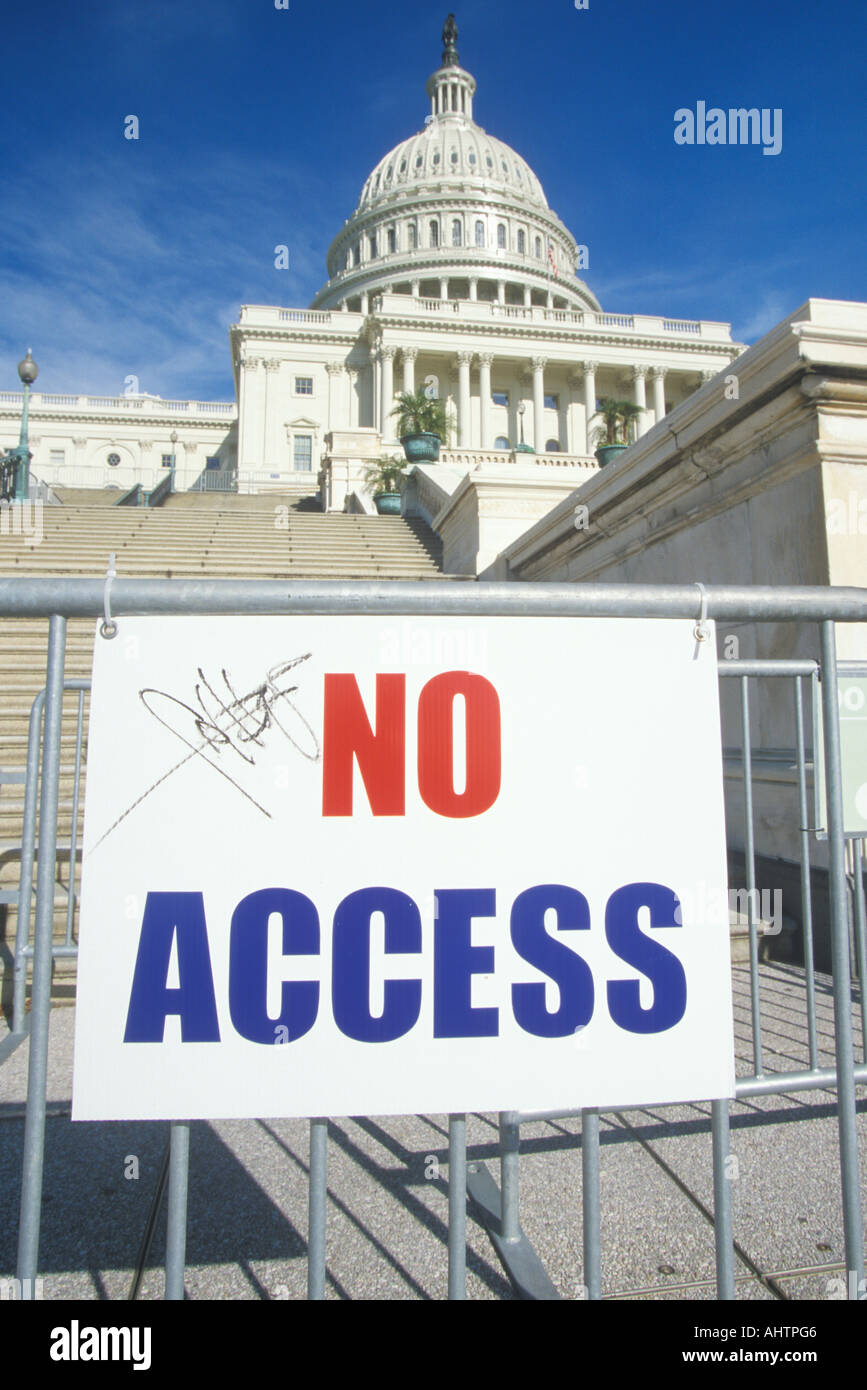 A sign that reads No Access Stock Photo