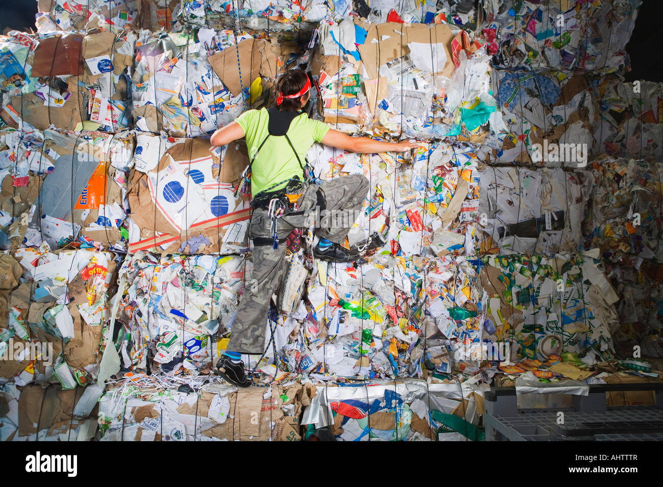 Man climbing wall recycling hires stock photography and images Alamy