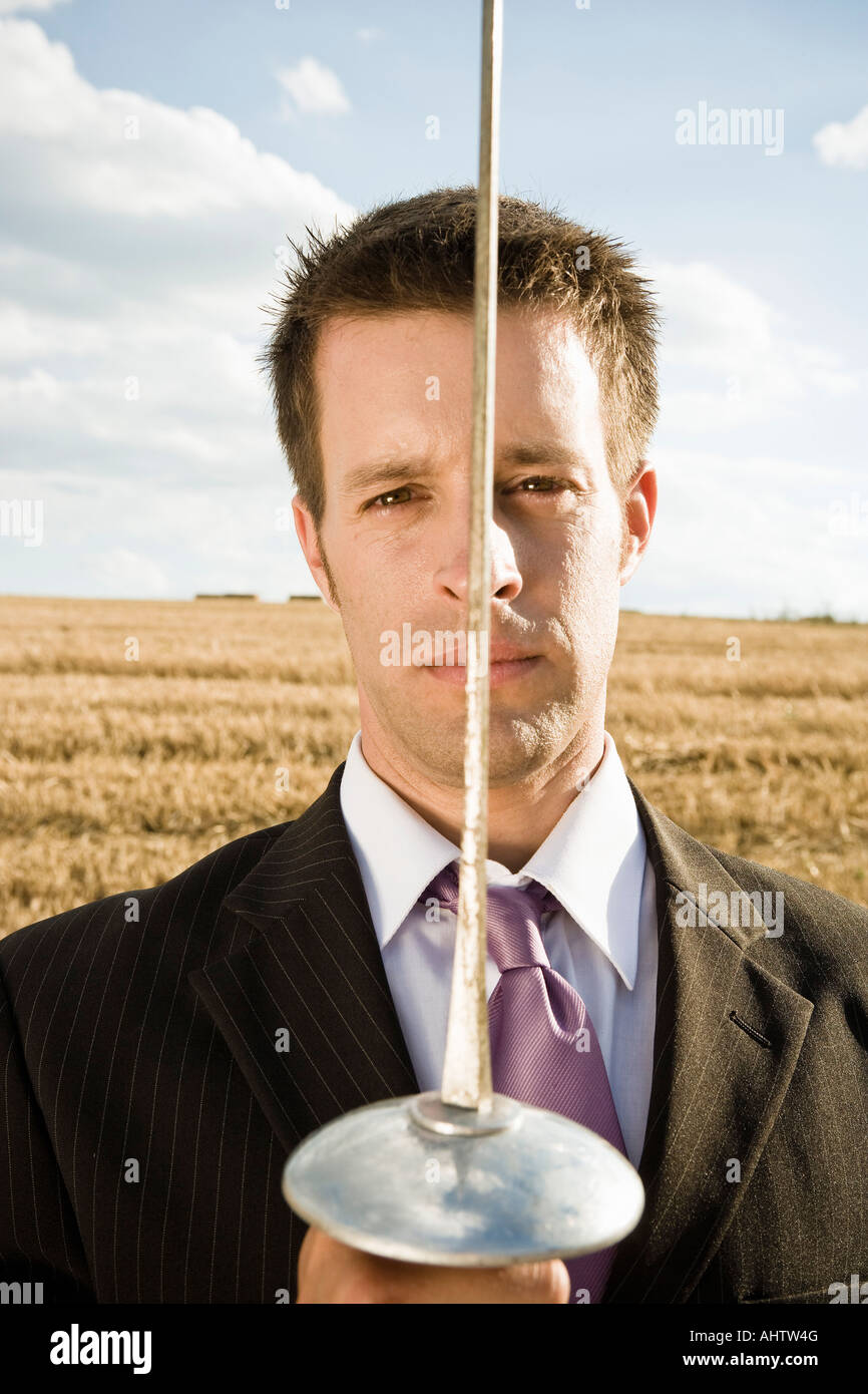 Businessman standing grain field hi-res stock photography and images ...