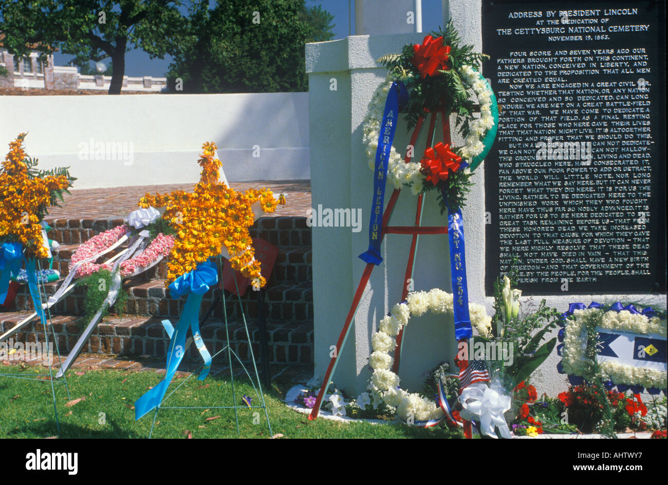Wreaths for Veterans Memorial Day Los Angeles California Stock Photo
