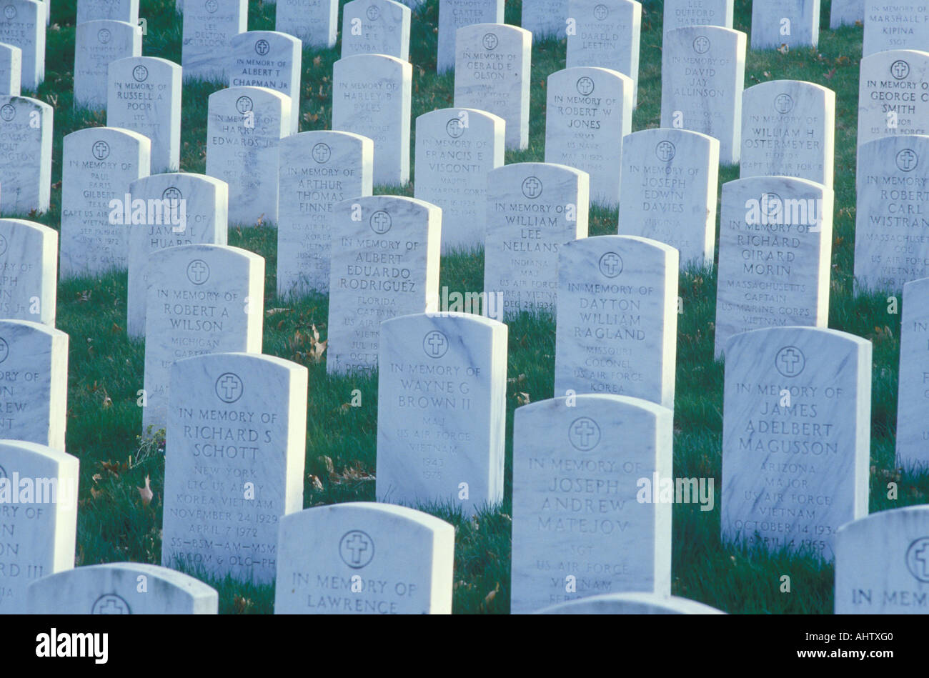 Gravestones Arlington National Cemetery Washington D C Stock Photo
