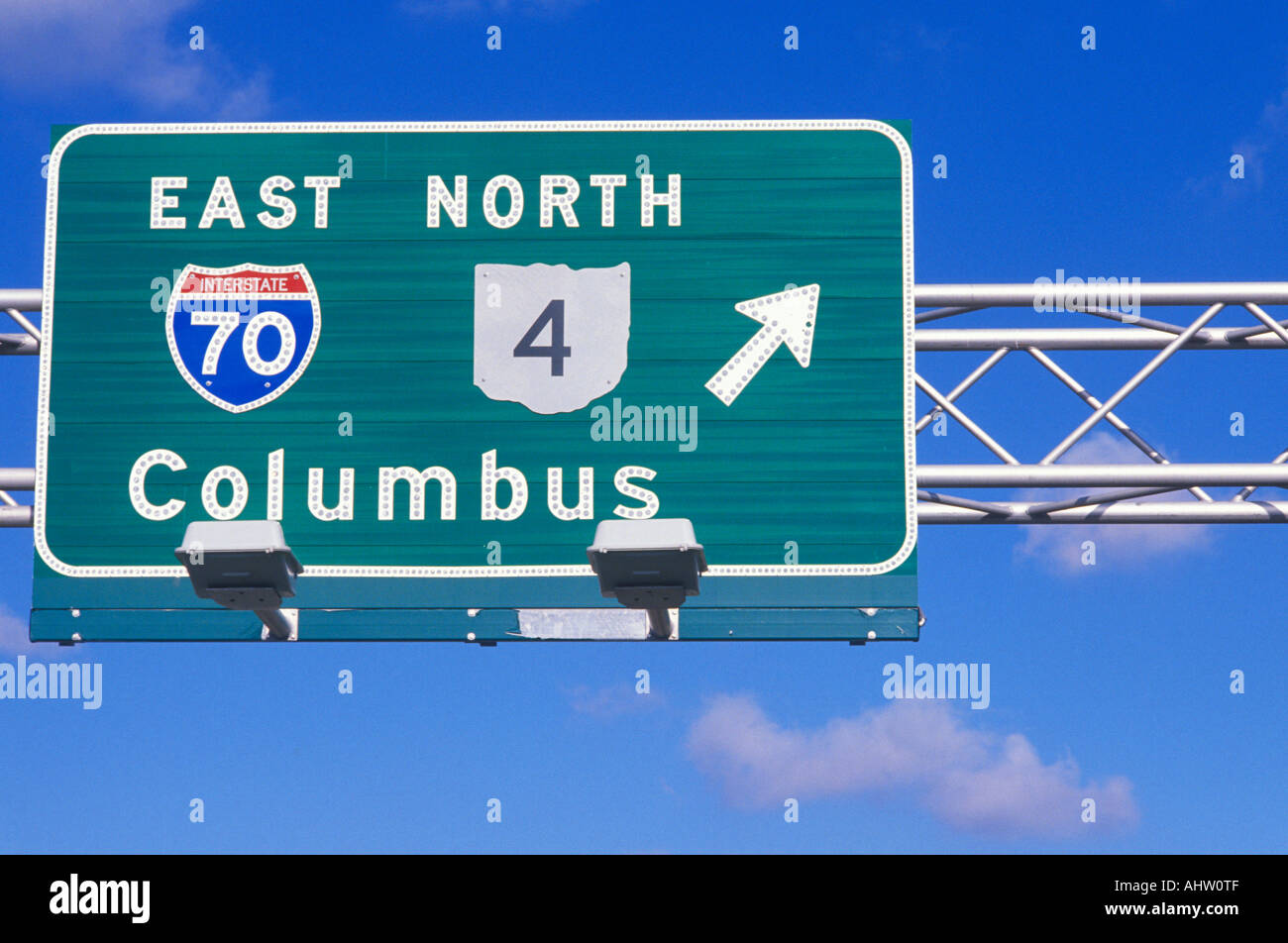 Road sign for Columbus Ohio Stock Photo Alamy