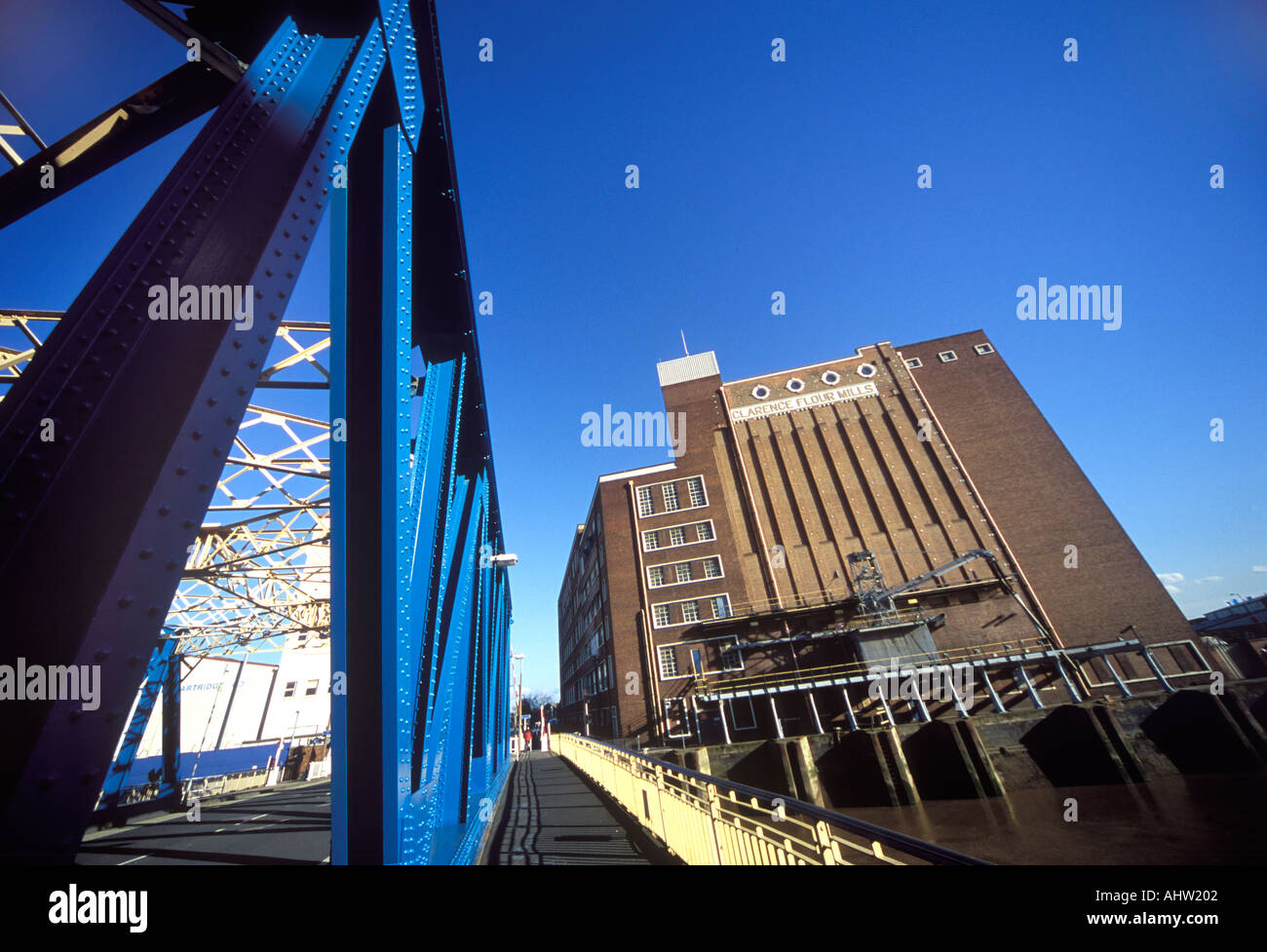 Drypool Bridge and industrial buildings Hull Humberside UK Stock Photo