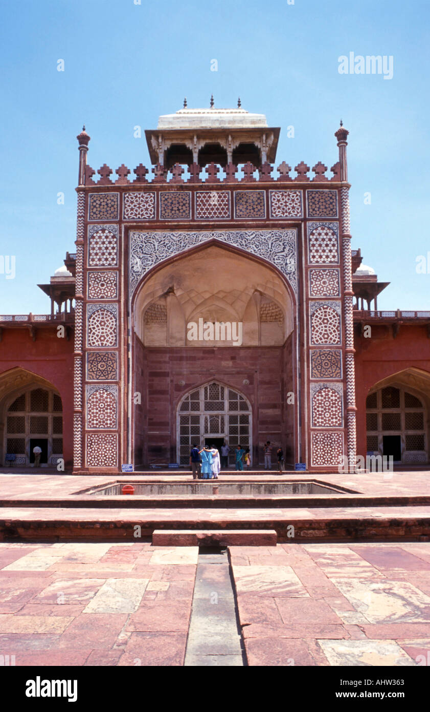 The Tomb of Akbar the Great at Sikandra in Uttar Pradesh, India Stock Photo