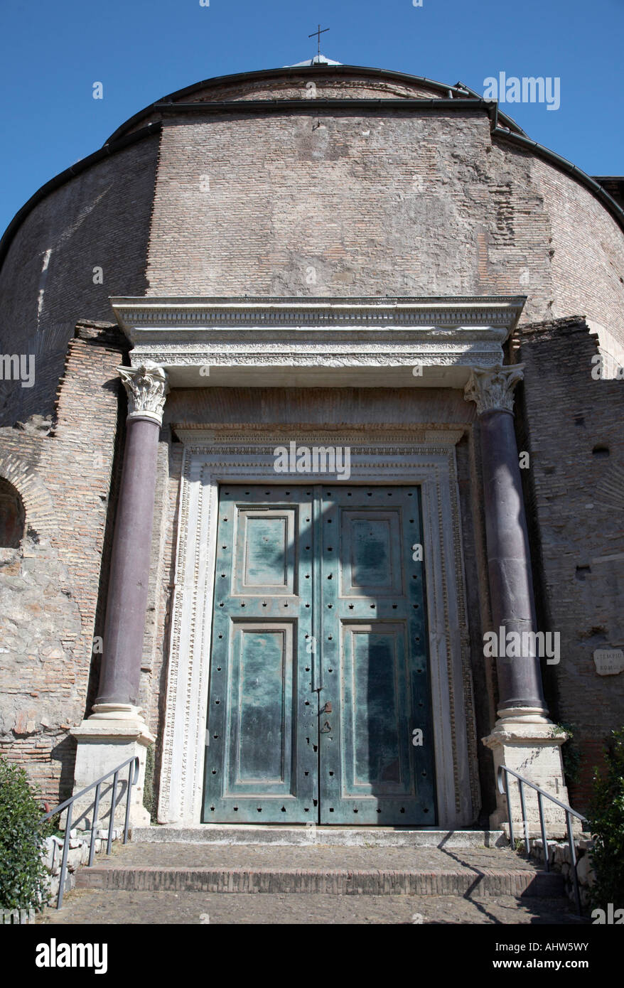 Large Bronze doors to the entrance of the temple of romulus now a