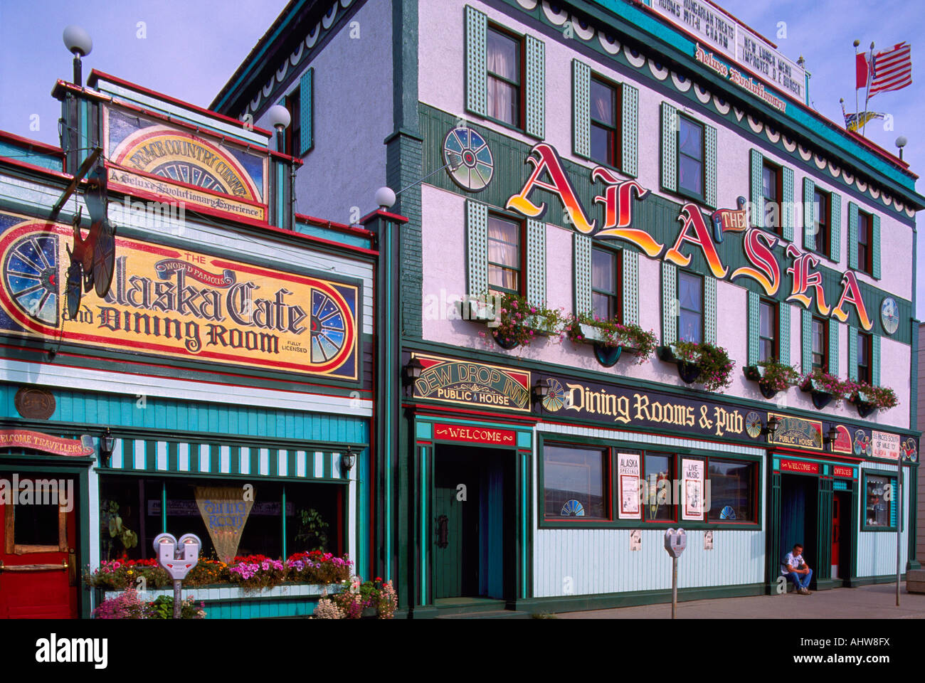The Historic Alaska Hotel and Alaska Cafe, Dawson Creek, Northern BC, British Columbia, Canada Stock Photo