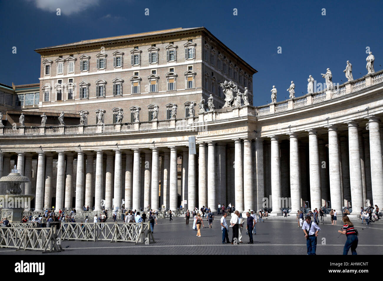 Apostolic palace papal apartments in St Peters Square Vatican City