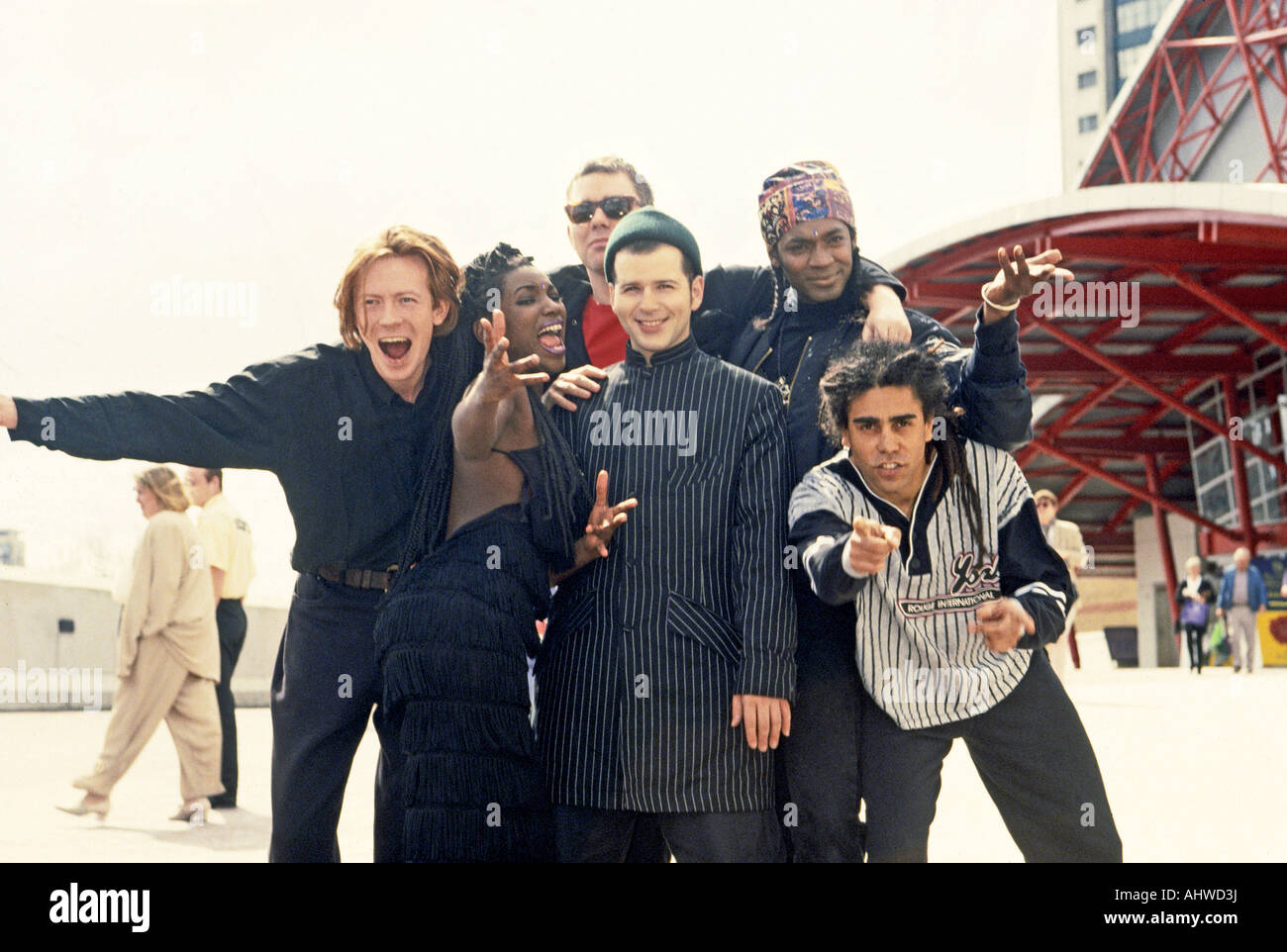 D REAM UK pop group about 1995 with Peter Cunnah in middle Stock Photo -  Alamy