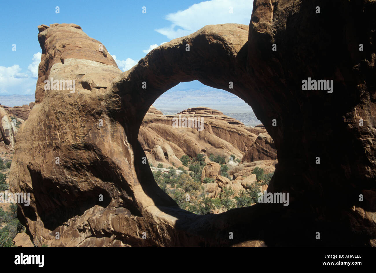 Navajo Arch Arches NP Utah Stock Photo - Alamy