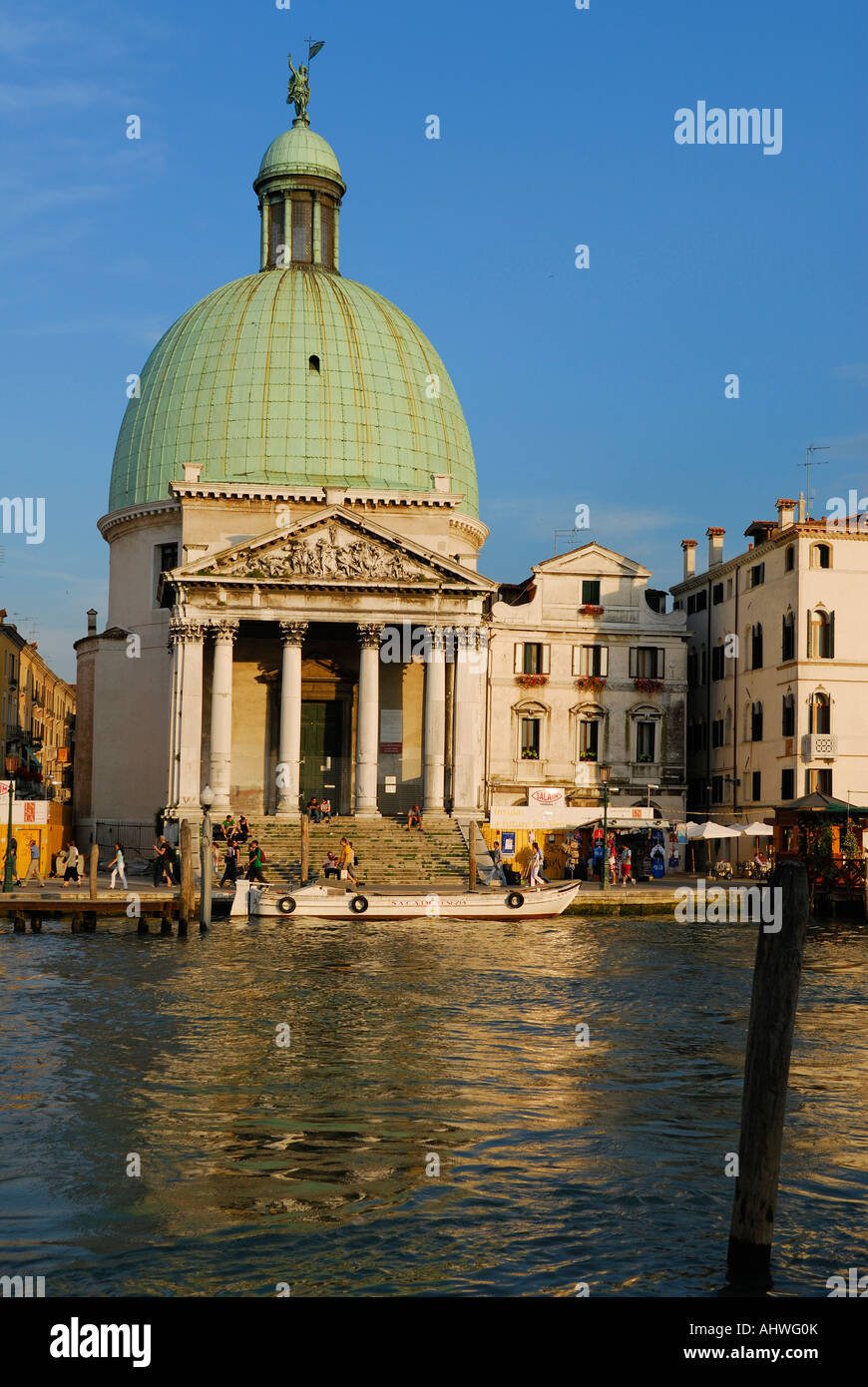 Sunset glow on San Simeone Piccolo Saint Simon cousin of Jesus catholic