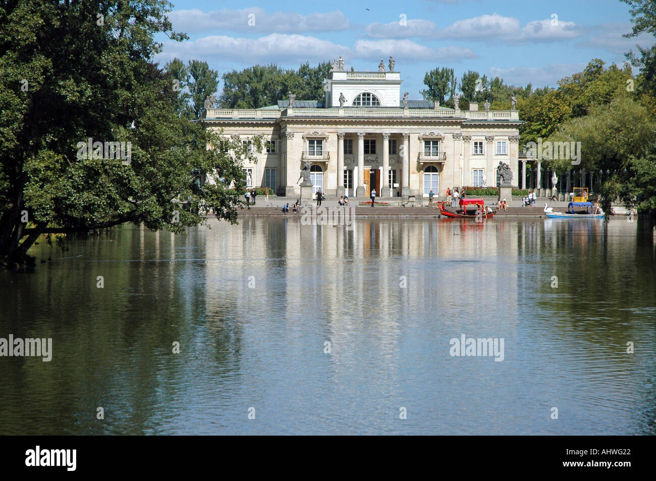 Palace on the water in Royal Lazienki Park in Warsaw, Poland Stock Photo