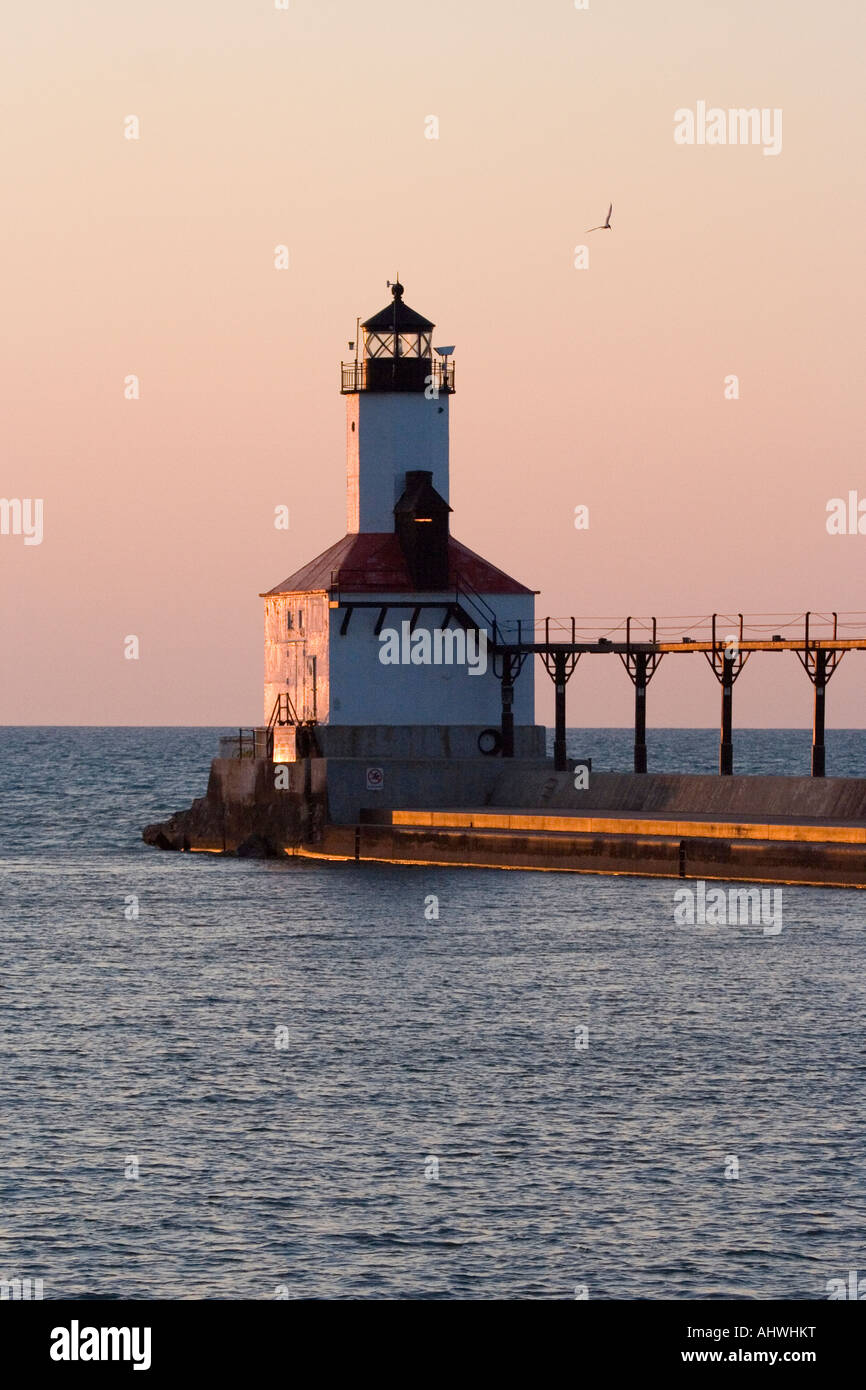 Michigan city seawall hi-res stock photography and images - Alamy