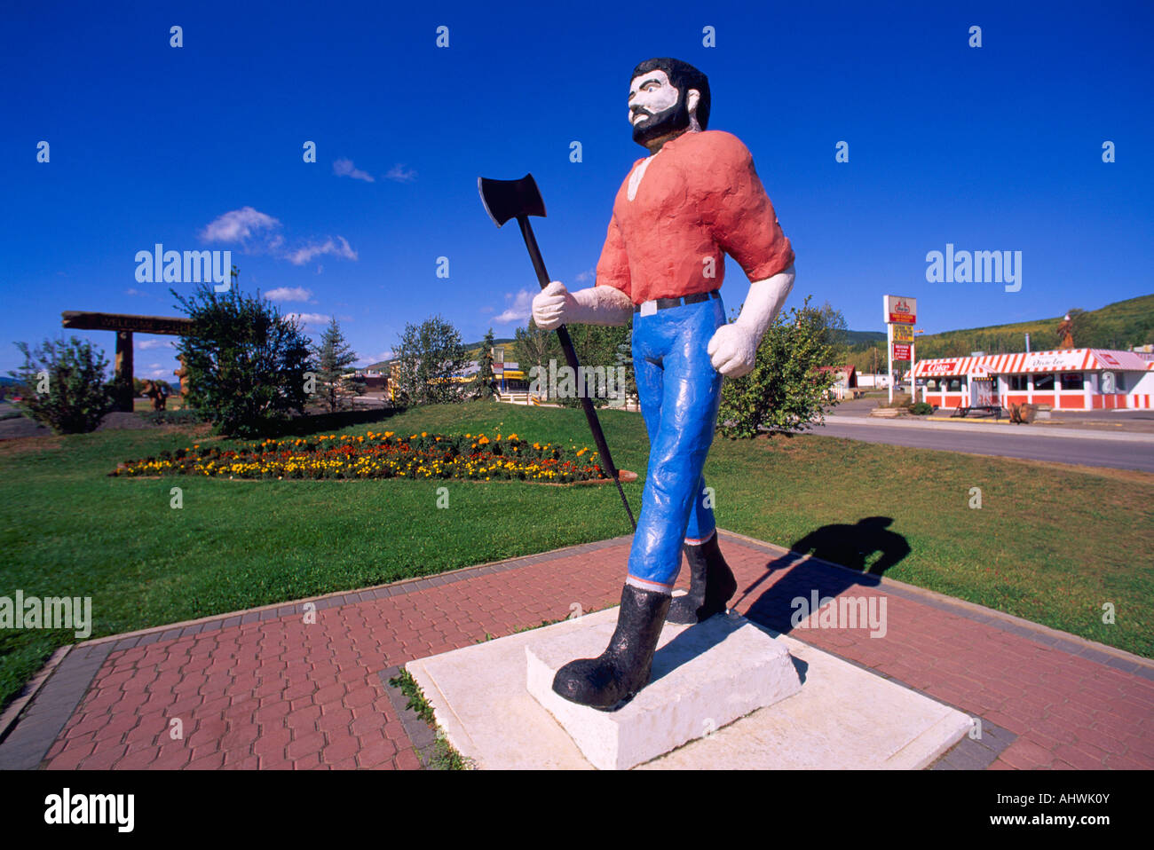 A Chainsaw Wood Carving Sculpture in Chetwynd in the "Peace River
