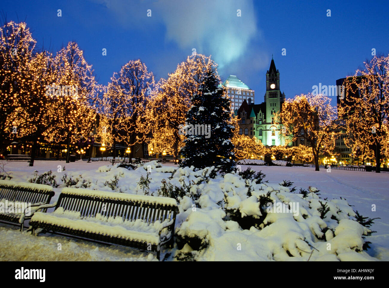 RICE PARK, LANDMARK CENTER AND THE ST. PAUL COMPANIES BUILDING WITH