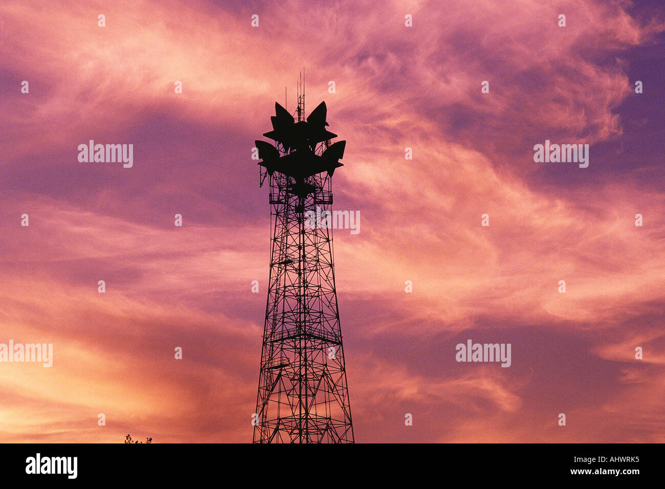 Air traffic signal antenna Stock Photo