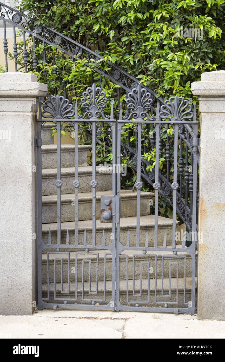 Iron fence New Orleans Louisiana USA French Quarter Stock Photo Alamy