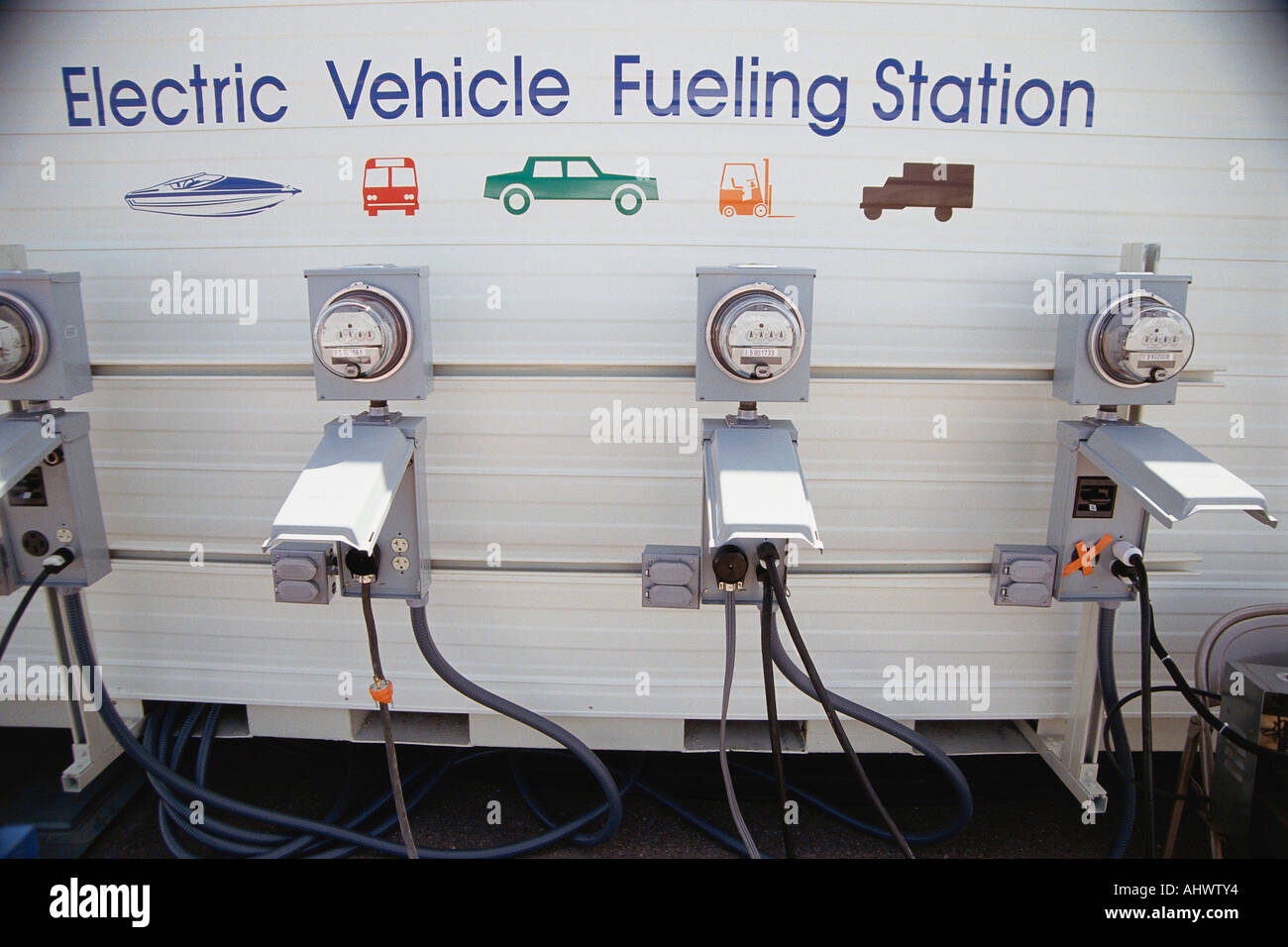 Refueling station for electric vehicles Stock Photo Alamy