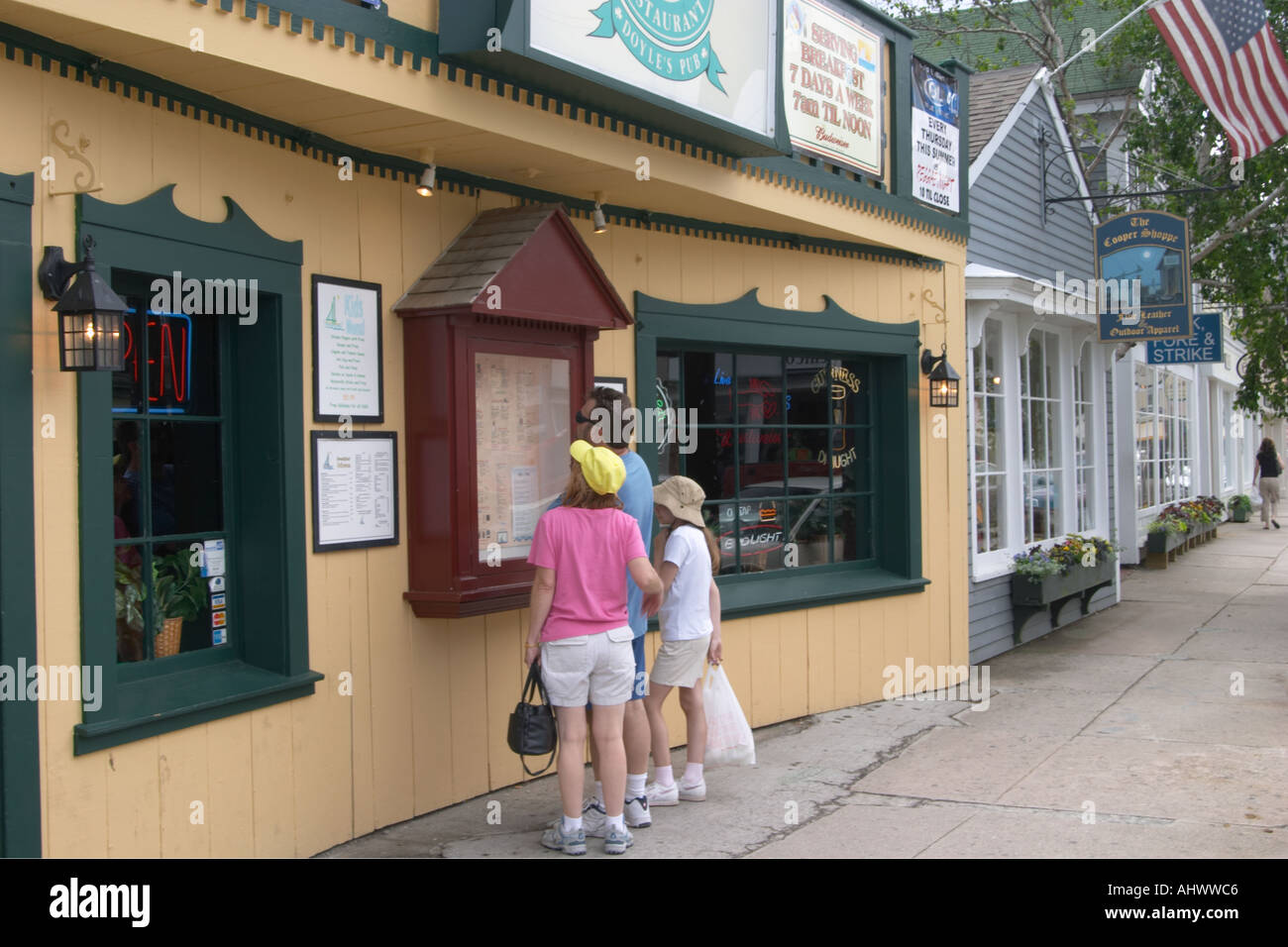 Main Street in historic downtown Mystic Connecticut Stock Photo Alamy
