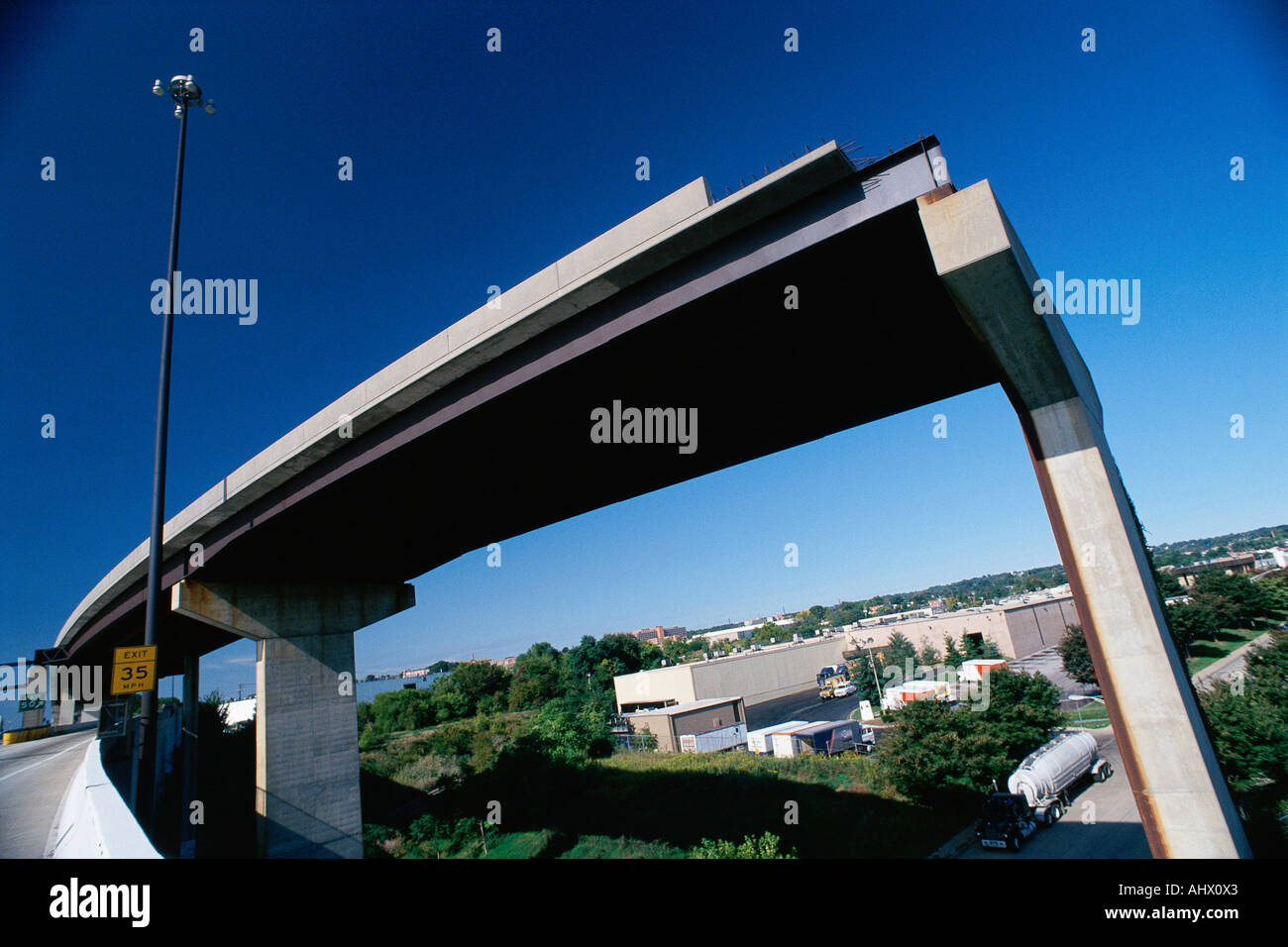 Unfinished ramp on freeway Stock Photo Alamy