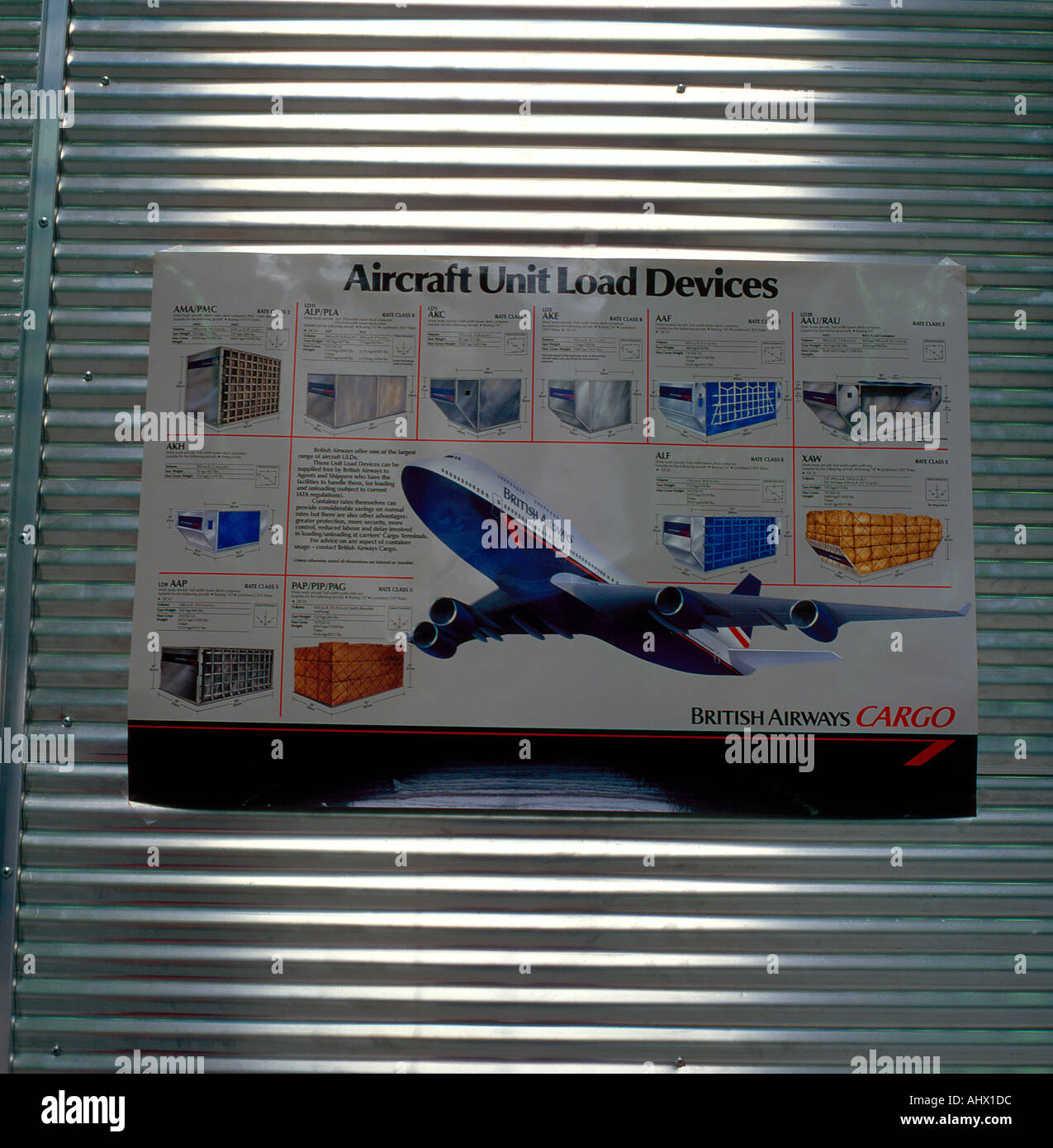 poster of aircraft unit load devices at munich airport, Bavaria, Germany, Europe. Photo by Willy Matheisl Stock Photo