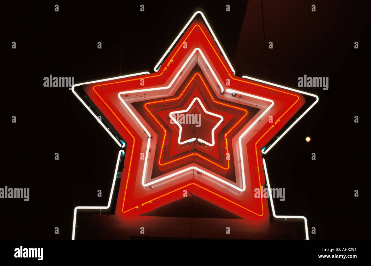 Bob Bullock Texas State History Museum Austin TX USA Neon illuminated