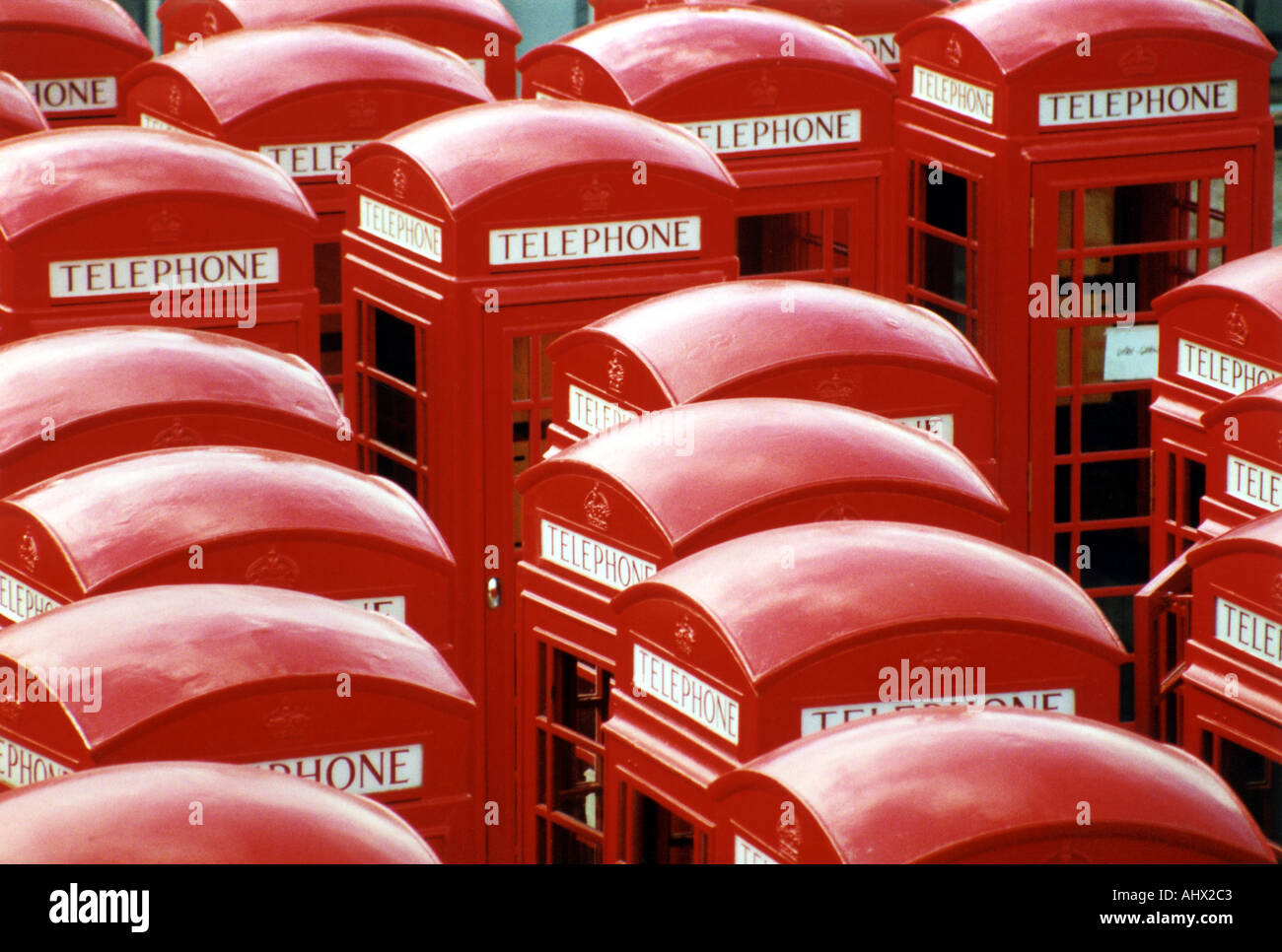 Red K6 Telephone boxes in store Stock Photo - Alamy