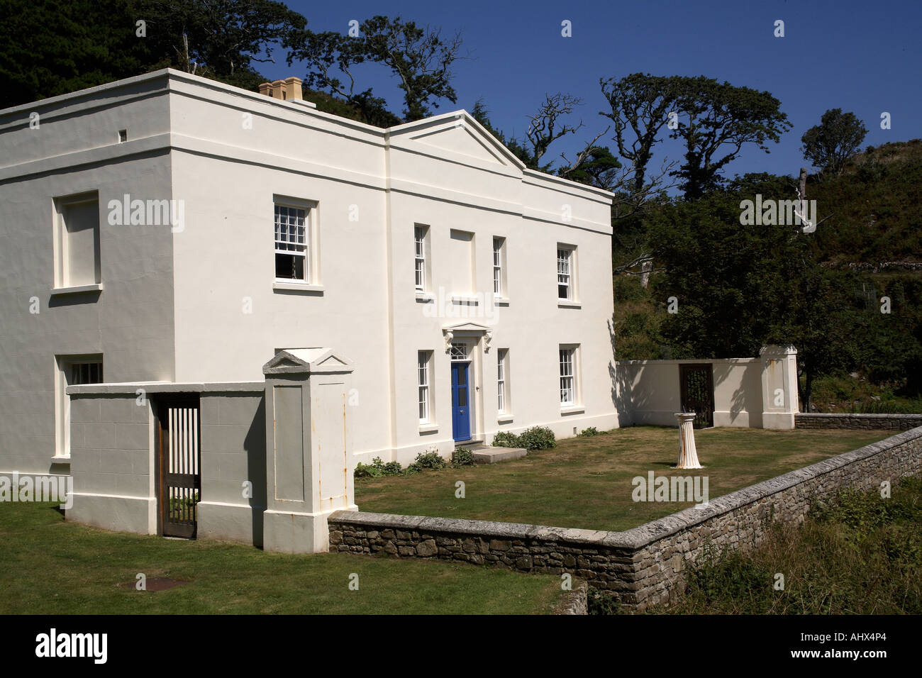 England. Lundy island. Millcombe house Stock Photo