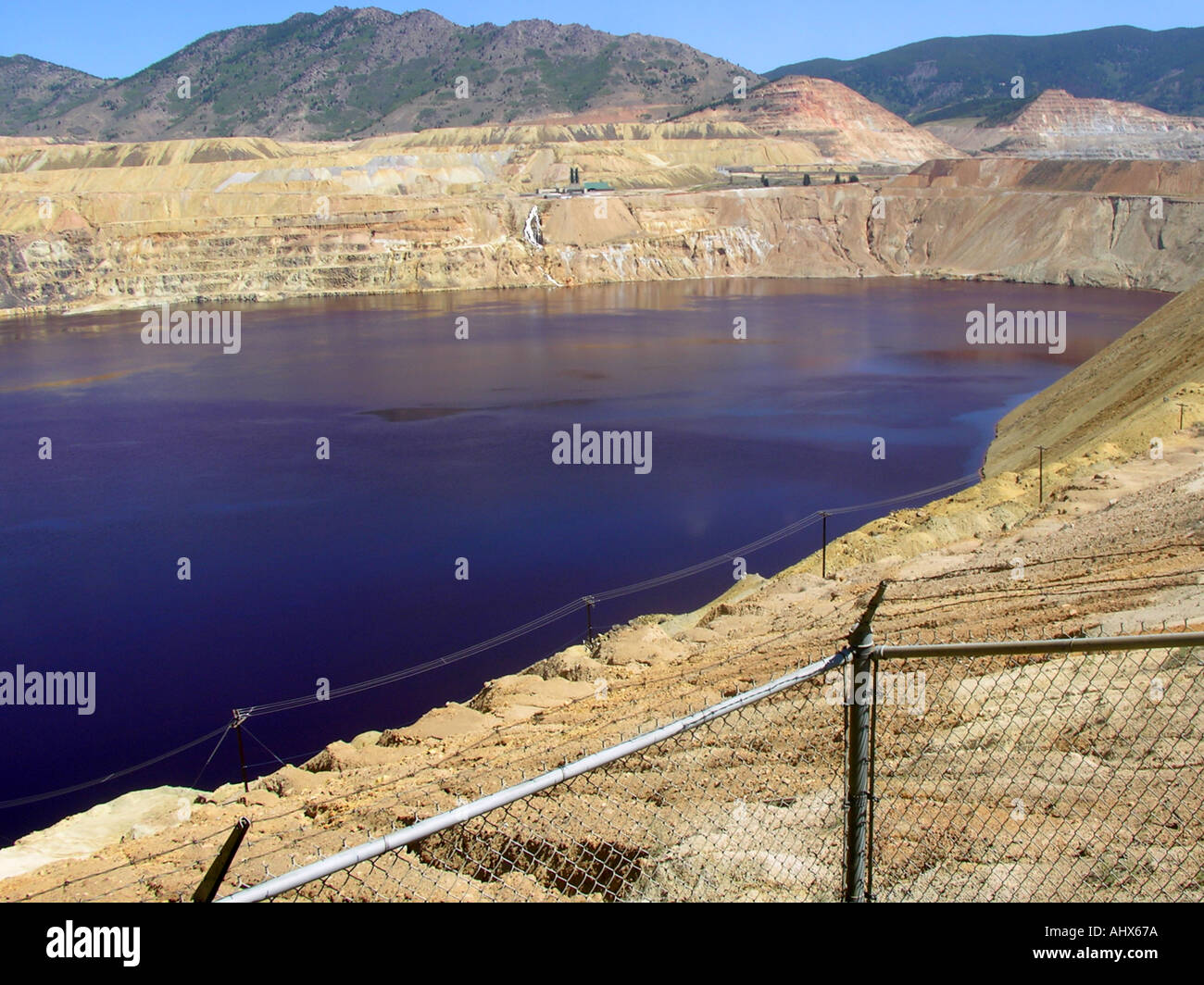 Open Pit Mining Montana USA Stock Photo