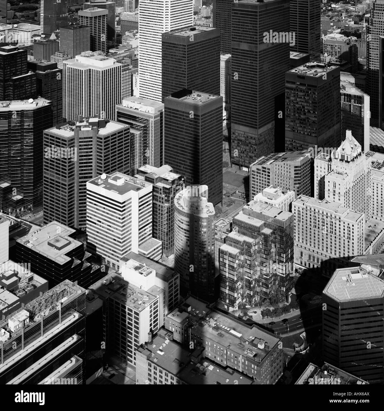 Shadow on downtown Toronto from the CN Tower Stock Photo Alamy