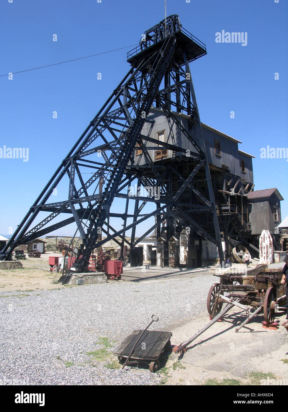 Headframe of Mine Shaft Stock Photo Alamy