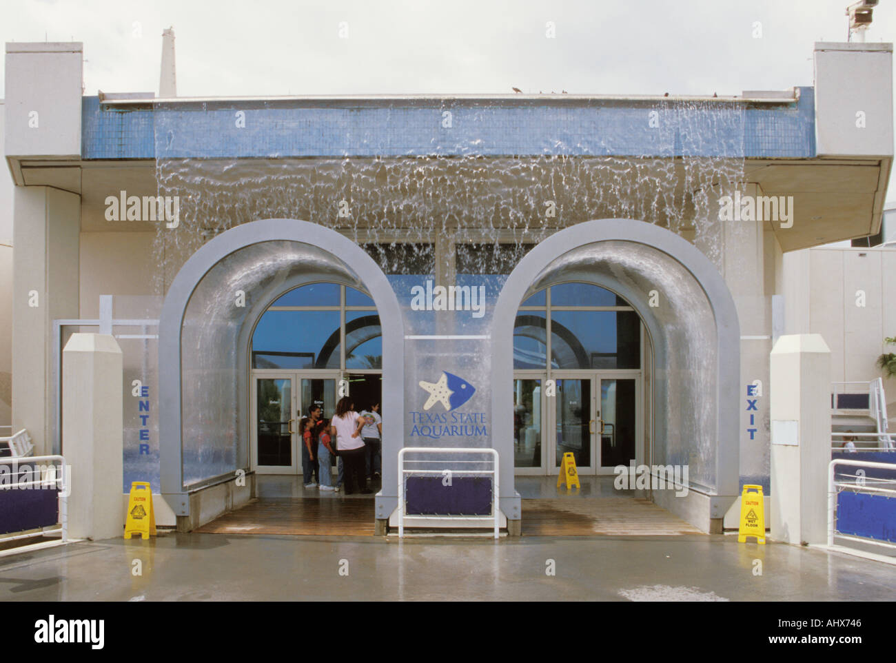 Corpus Christi Texas USA Texas State Aquarium Entrance with fountain