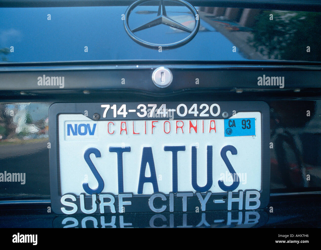 Vanity License Plate California Stock Photo Alamy