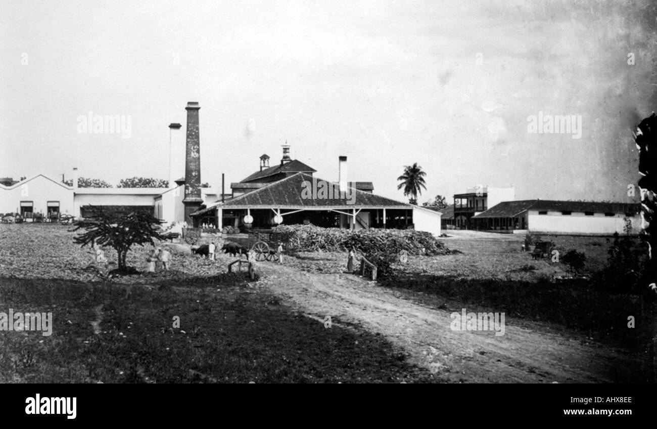 Sugar Mill Cuba 1874 Stock Photo Alamy