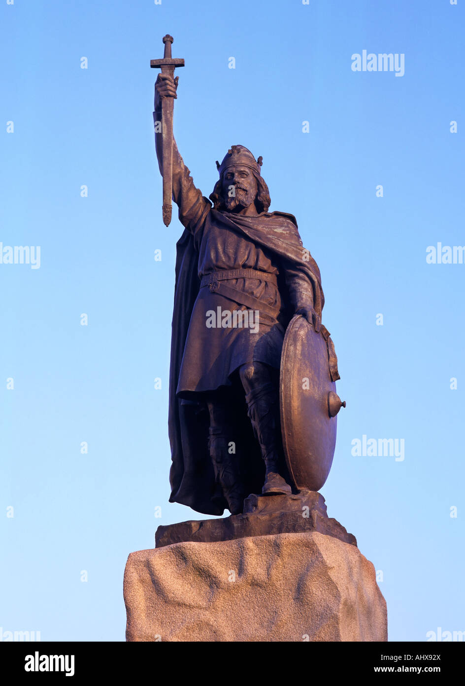 Statue of king alfred the great,winchester,hampshire,england Stock Photo