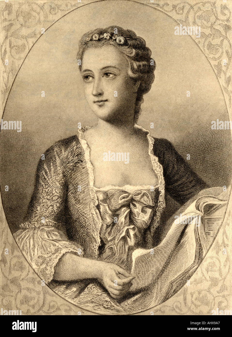 Jeanne Antoinette Poisson, Marquise de Pompadour, aka Madame de Pompadour, 1721 - 1764. French mistress to Louis XV. Stock Photo