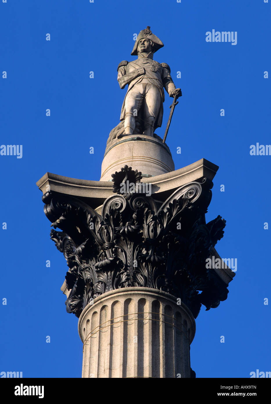 Nelsons column ,London ,England Stock Photo