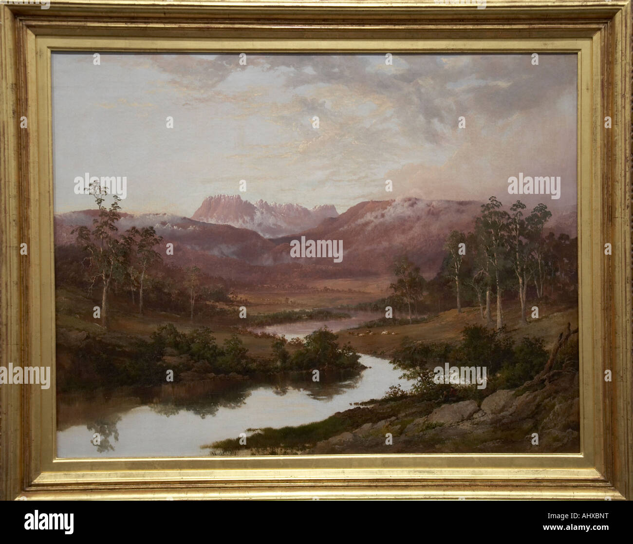 Ben Lomond oil painting by WC Piquenit in old Art Gallery Brisbane