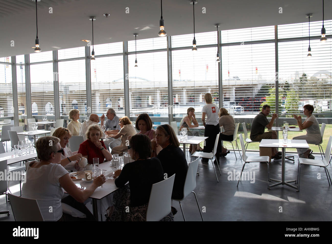 Cafe in interior of Gallery of Modern Art Brisbane Queensland QLD