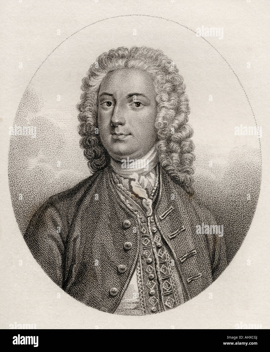 John Boyle, 5th Earl of Cork and Orrery, 1707 - 1762. English writer. Stock Photo