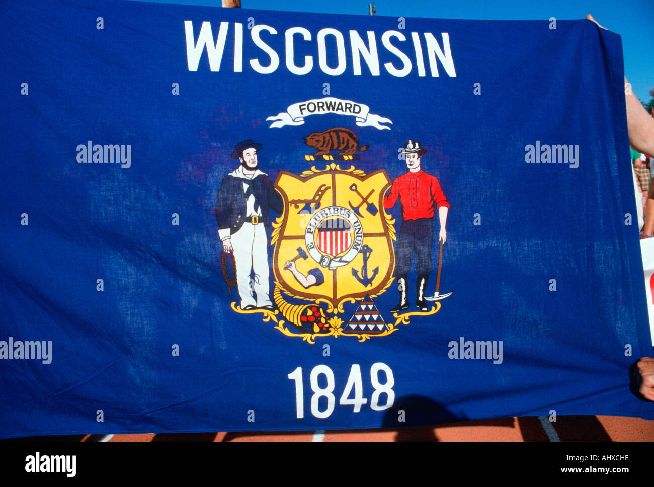 State Flag of Wisconsin Stock Photo - Alamy