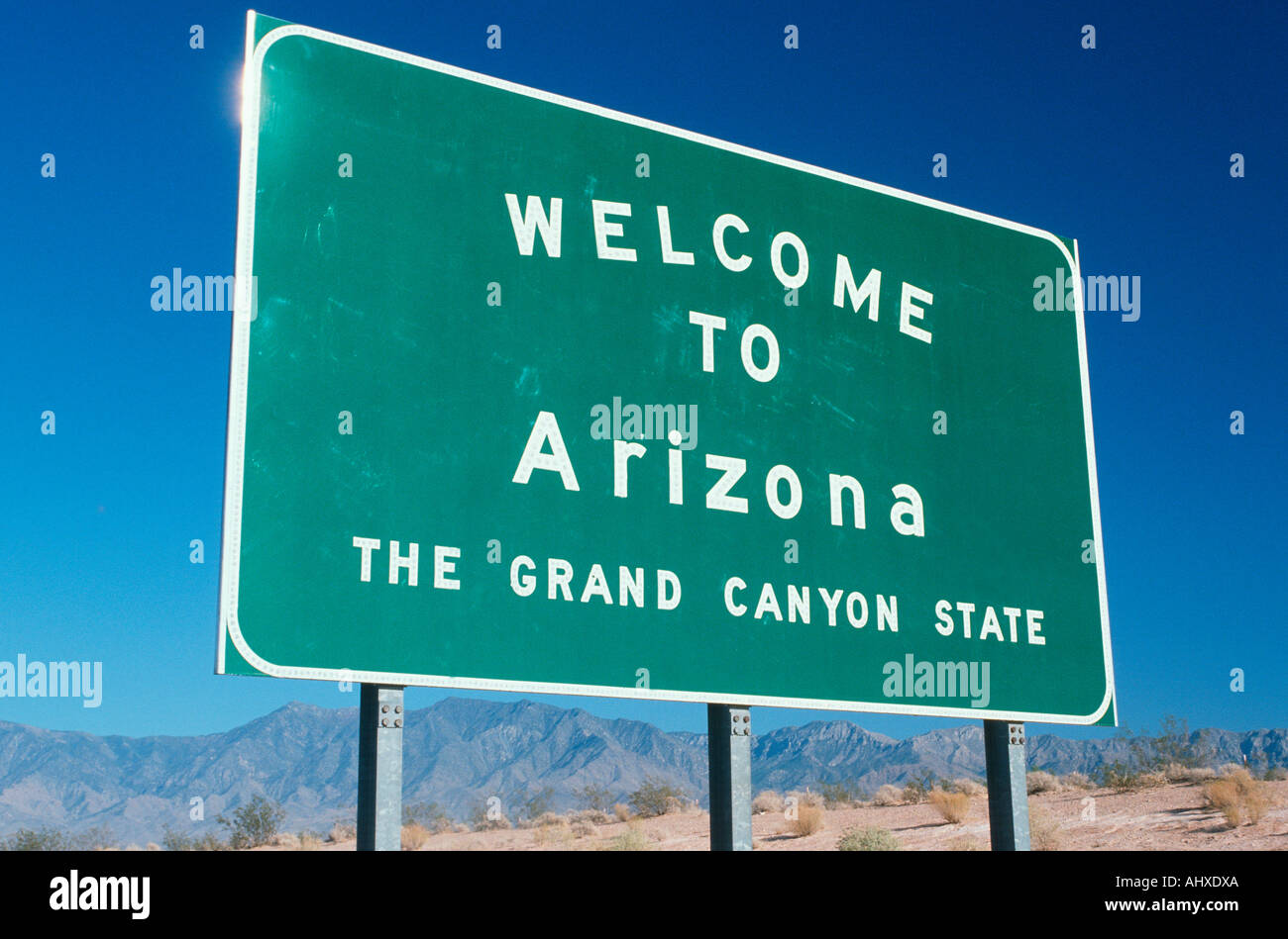 Welcome to Arizona Sign Stock Photo
