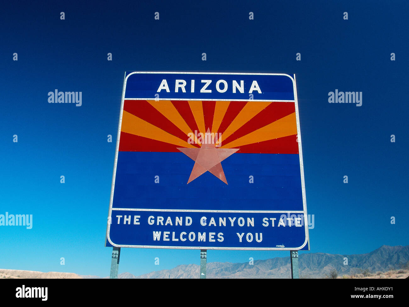Welcome to Arizona Sign Stock Photo