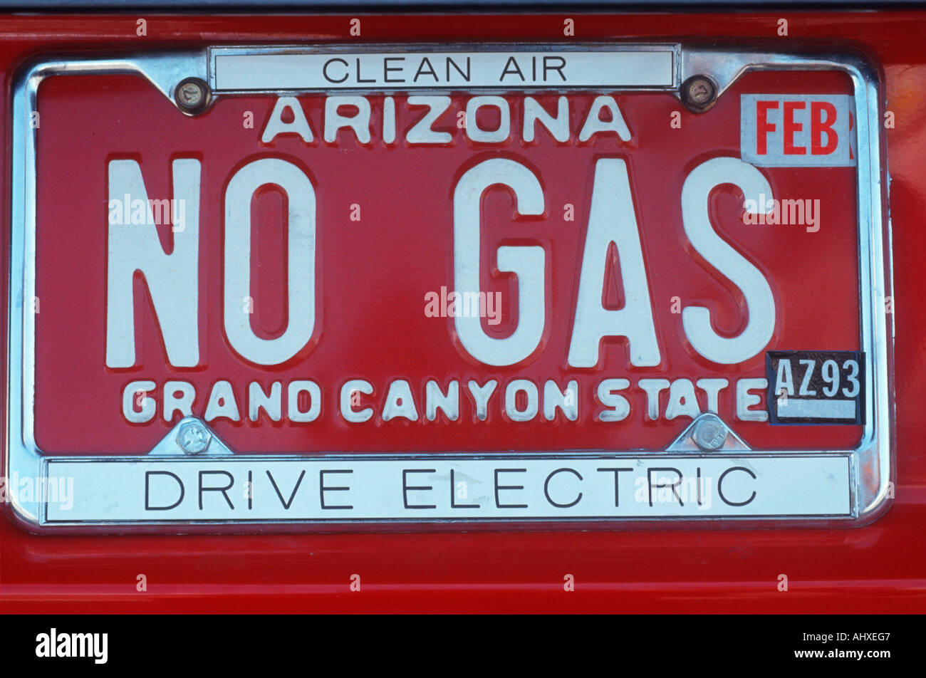 Vanity License Plate Arizona Stock Photo Alamy