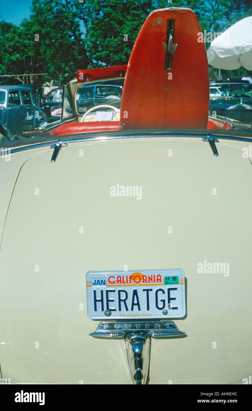 Vanity License Plate California Stock Photo Alamy