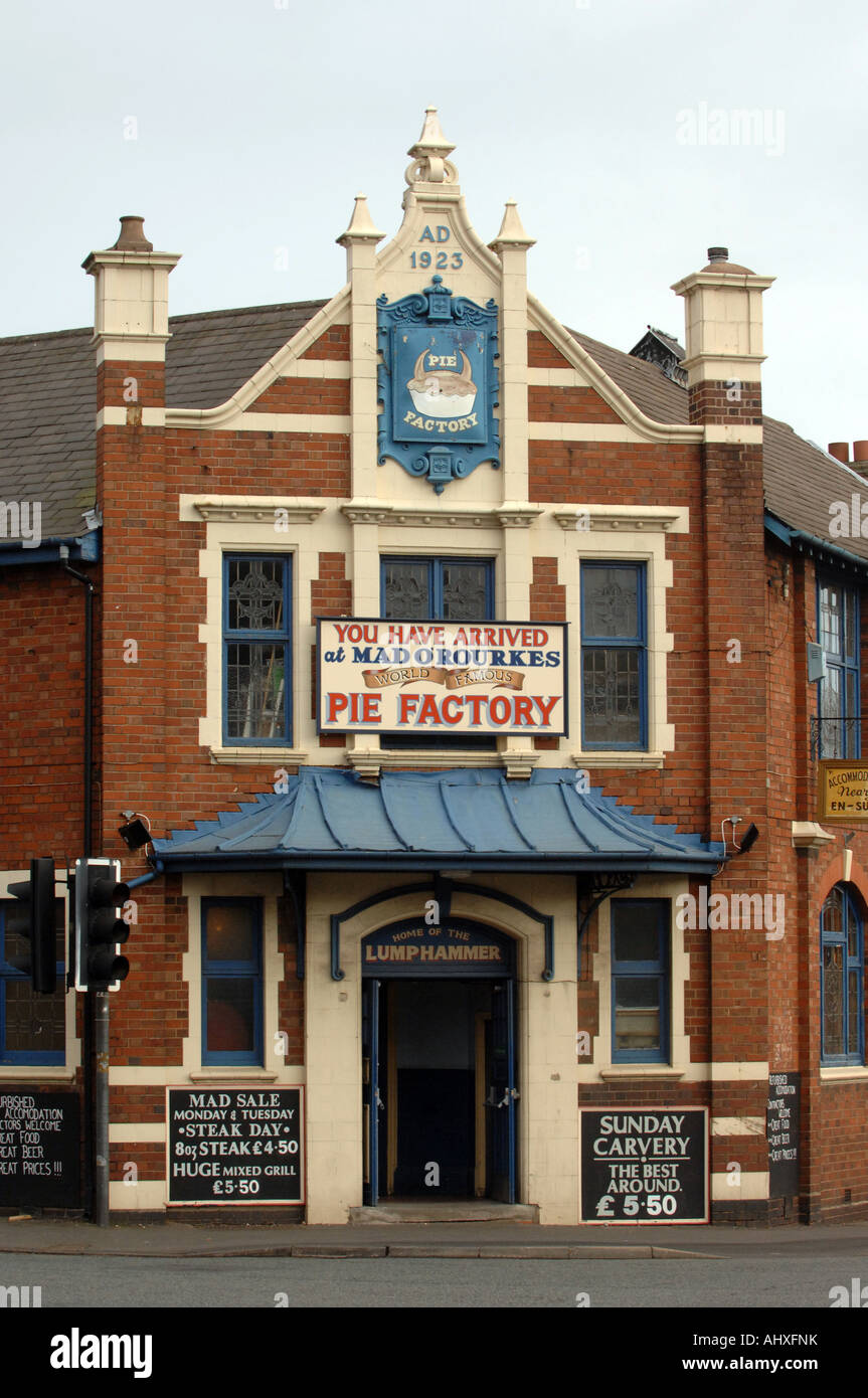 Mad O Rourkes Pie Factory at Tipton in the Black Country West Midlands